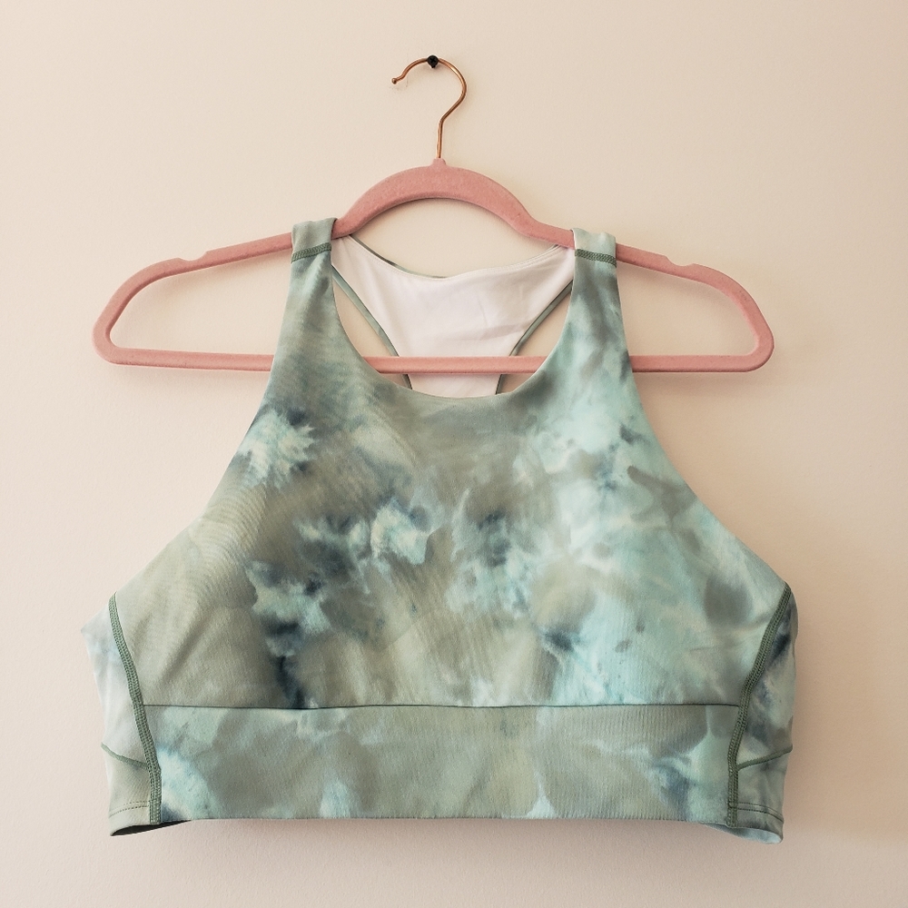 Zella tie dye green sports bra XL